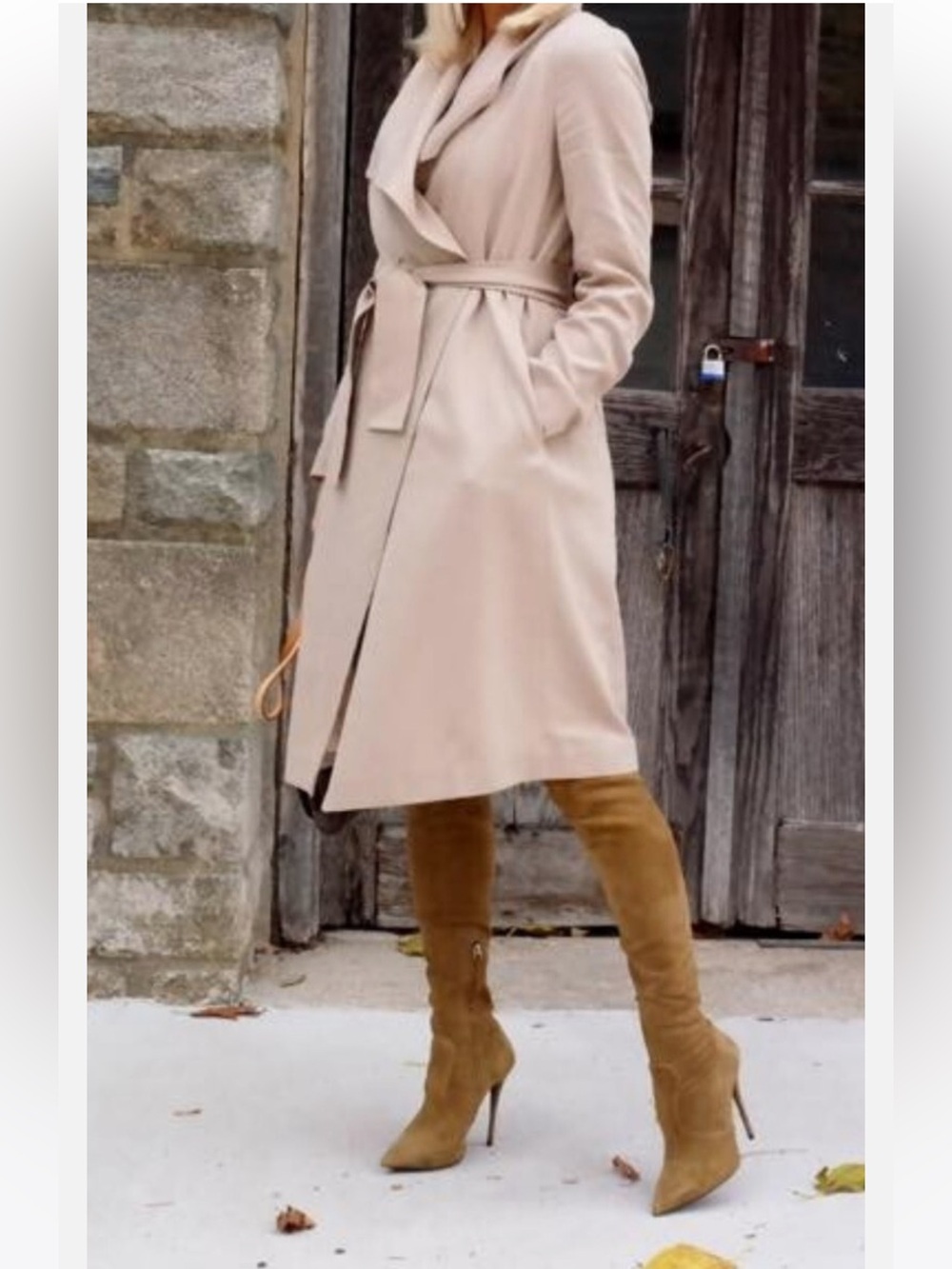 Club Monaco Gideon Trench Tan Classic Chic XS fits size S